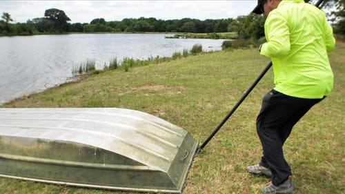 Jon Boat Odd Lure Fishing Challenge with SURPRISE SNAKE!