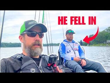First Time Fishing Portage Lakes… And Jake Goes Overboard!