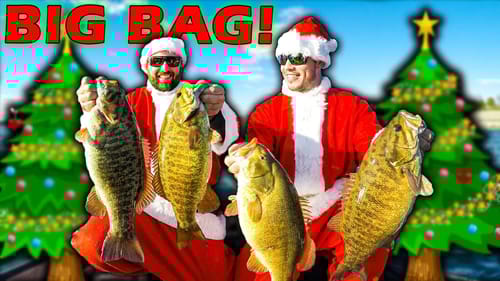 BIG Bag of SMALLMOUTH in SANTA COSTUMES?! | HOBIE EYEWEAR GIVEAWAY