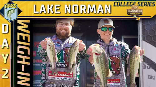 Weigh-in: Day 2 at Lake Norman (2022 Bassmaster College Series)