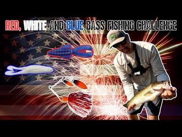 Red White and Blue ONLY Bass Fishing Challenge!!!