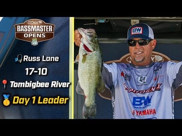 Bassmaster OPEN: Russ Lane leads Day 1 at the Tombigbee River with 17 pounds, 10 ounces