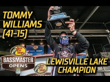 Tommy Williams wins Bassmaster Open on Lewisville Lake