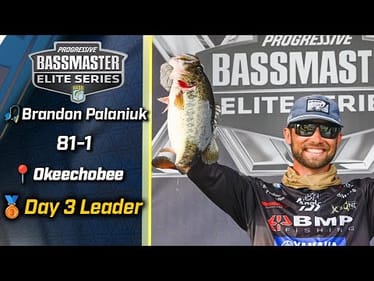 Brandon Palaniuk leads Day 3 of 2025 Bassmaster Elite at Lake Okeechobee with 81 pounds, 1 ounce