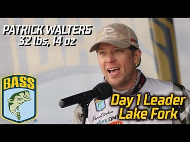 Patrick Walters leads Day 1 at Lake Fork (32 lbs, 14 oz)