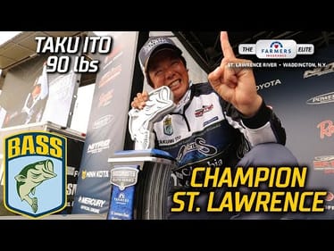 Taku Ito wins Bassmaster Elite at St. Lawrence River (90 lbs)
