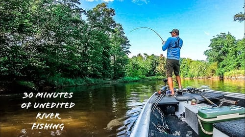 30 Minutes of UNEDITED River BASS FISHING || How Many Did I Catch??