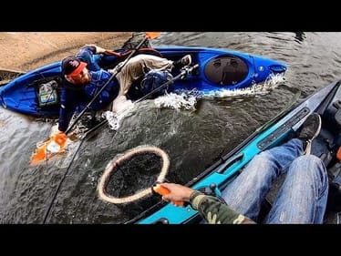 GET THE NET, ITS A MONSTER FISH! (He Fell In!)