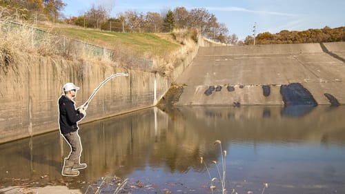 This SPILLWAY was Surrounded by BARBED WIRE!!!
