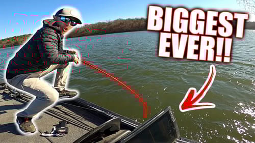 The BIGGEST FISH OF HIS LIFE Pulled From the DEPTHS!! (INSANE)