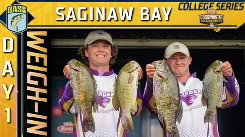 Weigh-in: Day 1 at Saginaw Bay (2022 Bassmaster College Series)