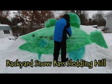 Backyard Snow Bass Sledding Hill