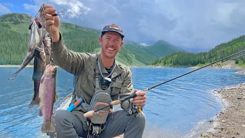 Catch n' Cook Mountain Lake Salmon & Trout on CAMPFIRE!