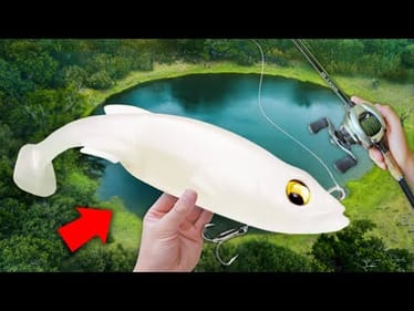 Fishing Only GIANT BAITS Until I Catch A BIG Fish! (Bank Fishing)