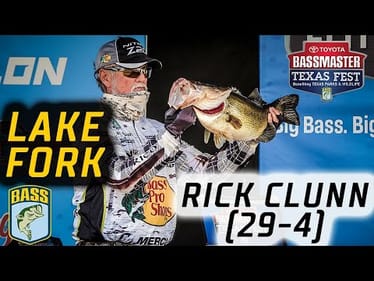 Rick Clunn leads Day 1 with 29 pounds, 4 ounces (Lake Fork Bassmaster Elite)