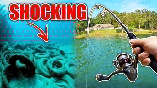 TOXIC Underwater Tires Attract SCHOOLS of Big Fish!! (Catch & Cook)