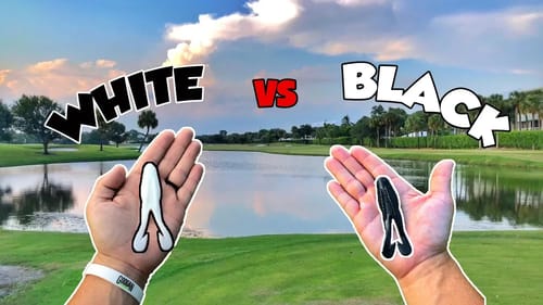 EXPERIMENT: Black Frog vs White Frog Topwater FROG FISHING!!