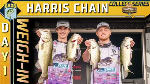 Weigh-in: Day 1 at the Harris Chain of Lakes (Bassmaster College Series)