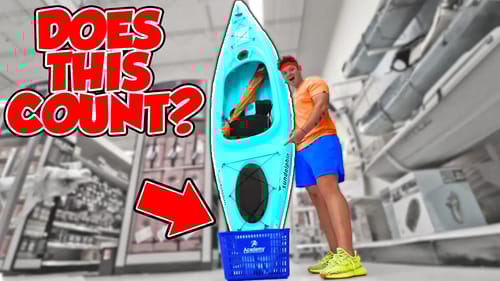 Buying ANYTHING That Fits In The Basket - Fishing Challenge