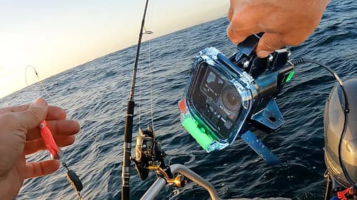 Dropping A Camera Off The Boat For Big Fish Strikes