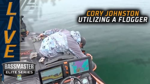 Cory Johnston using a flogger to catch big smallmouth on the St. Lawrence River