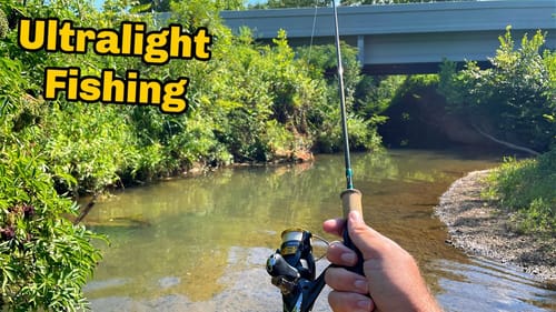 Wading a Tiny Creek with Ultralight Rod