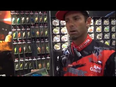 Ike shows off his new custom ink colors at Rapala