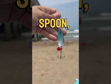 Surf Fishing with a Spoon for Redfish at South Padre Island #fishing
