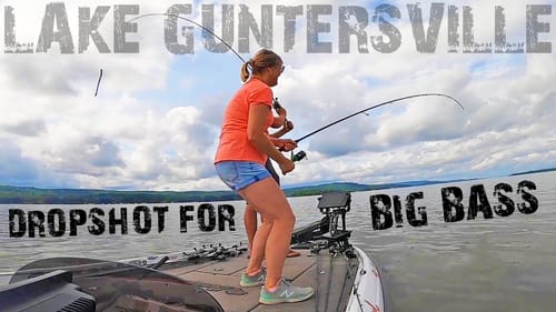 Get The NET! She's Hooked Up AGAIN!! (Mom Kicks My BUTT Bass Fishing With DROPSHOT Technique)