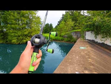 Fishing SKETCHY DAM For BIG FISH (SCARY)