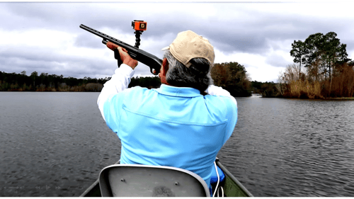 He Brought a Shotgun Bass Fishing