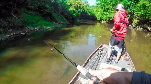 Fishing a Tiny Secret Creek by Boat