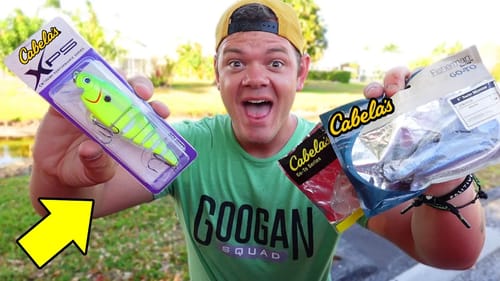 Cabela's Fishing Lures ONLY Challenge! (Surprise Catch!)