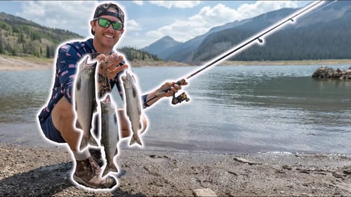 Mountain Salmon Fishing with Lures! Catch, Clean & Cook