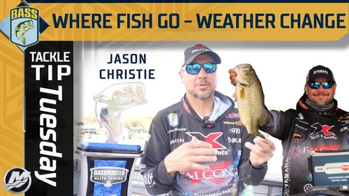 Jason Christie explains where fish position after a significant weather change