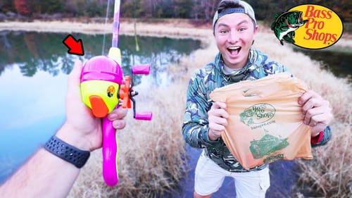 $50 Bass Pro Shops Fishing Challenge! (Rod, Reel, Lures)