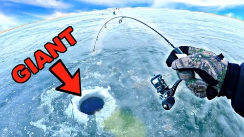 TROPHY FISH THROUGH THE ICE!!! Ice Fishing REMOTE Trophy Fisheries (EPIC)