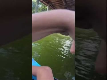 Big smallmouth bass under dock! (Kayak fishing) #shorts