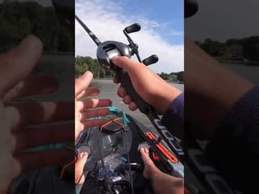 Fishing ABOVE a GIANT school of bass! #shorts