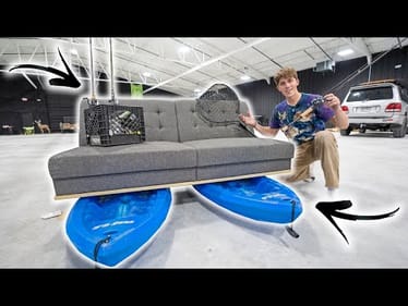 Converting a $300 WALMART COUCH Into a Fishing BOAT!