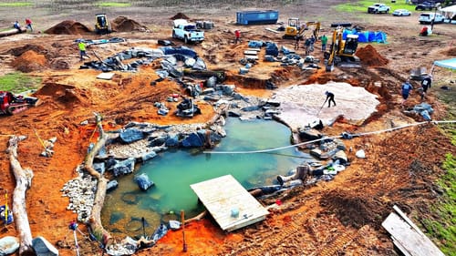 Building an Aquascape Pond at the Farm! (Filling it with Water)