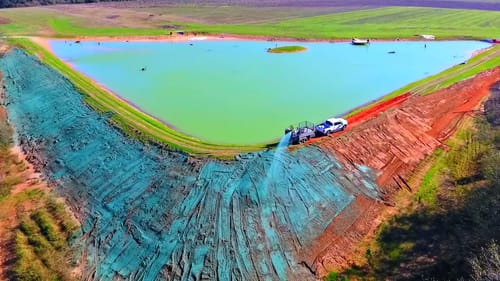 Building a 5 Acre Pond! (Hydroseeding)