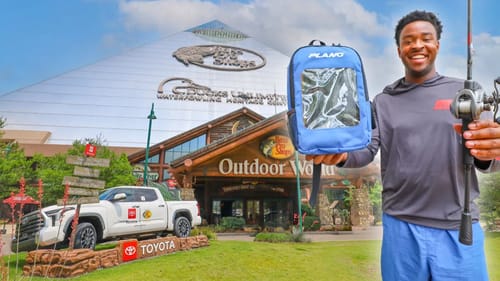 $50 BFS Fishing Lures Challenge at the World's LARGEST Bass Pro Shops (Suburban Pond Fishing)
