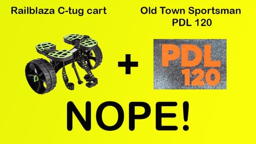 Railblaza C-tug DOES NOT FIT Old Town Sportsman PDL 120 (quick mod to make it work)