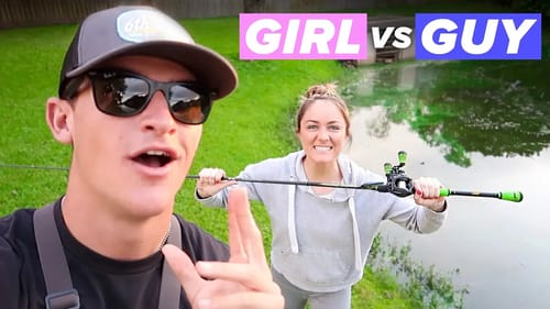 GIRL vs GUY - GIANT Bass Fishing Challenge (SURPRISING!!!)