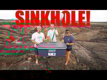 Rescuing Big Fish From A Huge SINKHOLE!