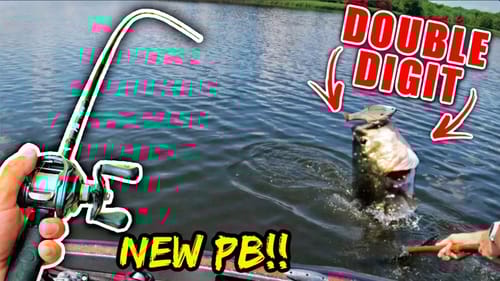 My Biggest Bass EVER Caught on a GIANT 10" Swimbait! (Double Digit)