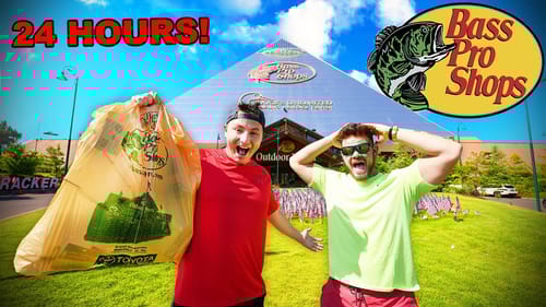 We Spent 24 Hours at The World's BIGGEST BASS PRO PYRAMID (OVERNIGHT CHALLENGE!)