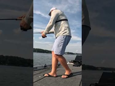 😳 GIANT Largemouth On A Spinning Rod! 😳 #shorts