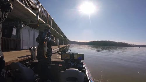 Bassmaster Classic dock catch that led me to the trophy!